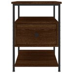 vidaXL Tables de chevet 2Pièces chêne marron 40x42x56cm bois d'ingénierie