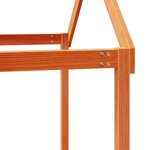 vidaXL Lit superposé avec toit cire marron 90x190cm bois massif de pin