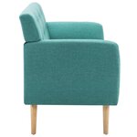vidaXL Canapé à 3 places revêtement en tissu 172x70x82 cm vert