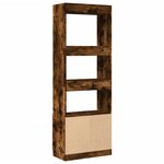 vidaXL Buffet haut 63x33x180 cm chêne fumé bois d'ingénierie