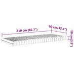 vidaXL Matelas en mousse blanc 90x210 cm 7 zones dureté 20 ILD