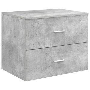 vidaXL Meuble de Salle de Bain Suspendu Gris béton 62 5 x 44 5 x 50 cm