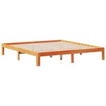 vidaXL Lit bibliothèque sans matelas cire marron 180x200 cm pin massif