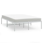 vidaXL Cadre de lit métal sans matelas blanc 120x200 cm