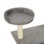 vidaXL Arbre à chat avec griffoirs en sisal 95 cm Gris