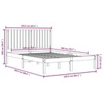 vidaXL Cadre de lit sans matelas 160x200 cm bois massif de pin