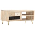 vidaXL Table basse 90x45x40 cm Bois de manguier massif