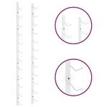 vidaXL Casier à vin mural pour 12 bouteilles Blanc Fer