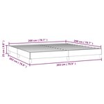 vidaXL Cadre de lit sans matelas marron foncé 200x200 cm tissu