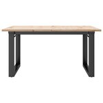vidaXL Table basse cadre en O 80x80x45 cm bois de pin massif et fonte