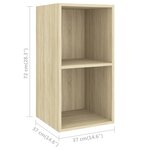 vidaXL Meuble TV mural Chêne sonoma 37x37x72 cm Bois d’ingénierie