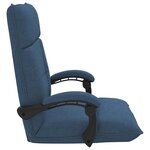 vidaXL Fauteuil de sol ajustable Bleu Tissu