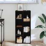 Bibliothèque vidaXL Noir Chêne 50x25x105 cm Bois d'ingénierie