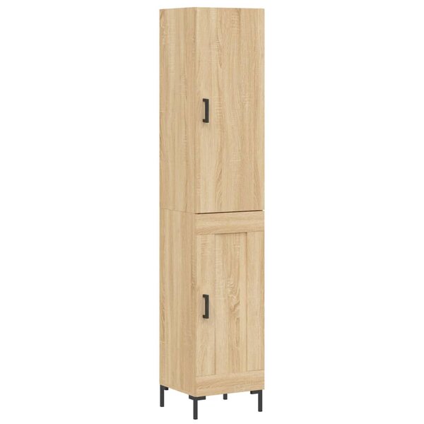 vidaXL Buffet haut Chêne sonoma 34 5x34x180 cm Bois d'ingénierie