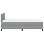 vidaXL Lit à ressort avec matelas et lumière LED grise 120x190 cm en tissu