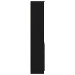 vidaXL Buffet haut chêne noir 37 5x35x180 cm bois d'ingénierie