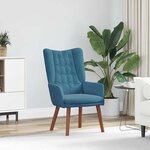vidaXL Fauteuil relaxant Bleu 63 x 67 x 94 cm Velours