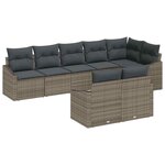 vidaXL Ensemble de salle à manger pour jardin avec coussin 8 Pièces Gris