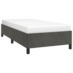 vidaXL Cadre de lit sans matelas gris foncé 90x190 cm velours