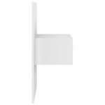 vidaXL Table de chevet murale Blanc