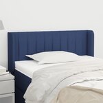 vidaXL Tête de lit avec oreilles Bleu 83x16x78/88 cm Tissu