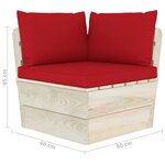 vidaXL Salon de jardin palette 7 Pièces avec coussins Épicéa imprégné