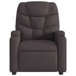 vidaXL Fauteuil inclinable Marron foncé Tissu