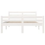 vidaXL Cadre de lit sans matelas blanc bois massif 135x190 cm