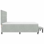 vidaXL Lit à ressorts avec matelas Gris clair 200 x 200 cm Velours