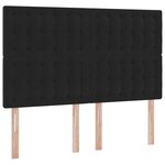 vidaXL Lit avec rangement et matelas Noir 140 x 190 cm Velours