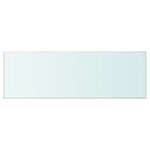 vidaXL Panneaux d'étagère 2 Pièces Verre Transparent 90 x 30 cm