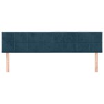 vidaXL Têtes de lit 2 Pièces Bleu foncé 100x5x78/88 cm Velours