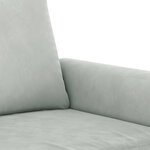 vidaXL Ensemble de canapés 3 Pièces avec coussins Gris clair Velours