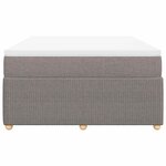 vidaXL Sommier à lattes de lit avec matelas Taupe 140x190 cm Tissu