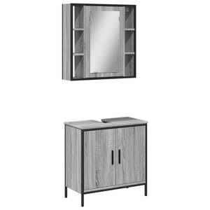 vidaXL Ensemble de meubles de salle de bain 2 Pièces Sonoma gris
