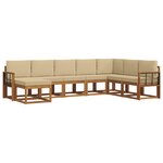 vidaXL Ensemble de canapés d'extérieur 8 pc Naturel et Beige