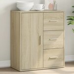 vidaXL Buffet chêne sonoma 60x31x70 cm bois d'ingénierie