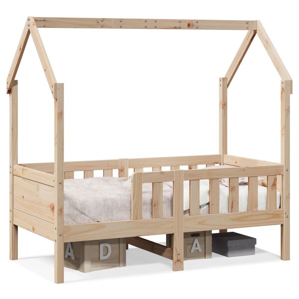 vidaXL Cadre de lit d'enfants forme de maison 70x140cm bois pin massif