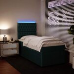 vidaXL Sommier à lattes de lit avec matelas Vert foncé 100x200 cm