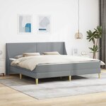 vidaXL Cadre de lit avec matelas avec tête de lit Polyester