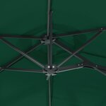 vidaXL Parasol de jardin à double tête vert 316x145 cm