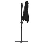 vidaXL Parasol Noir 372 x 198 x 243 cm Polyester et Aluminium