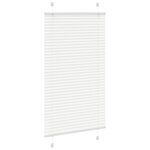 vidaXL Store plissé blanc 80x150 cm largeur du tissu 79 4 cm polyester