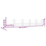 vidaXL Panier de gabion en forme de U avec 6 poteaux Fer 620x20x100 cm