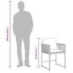 vidaXL Chaises de jardin lot de 4 avec coussins noir résine tressée