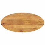 vidaXL Dessus de table 140x50x3 8 cm ovale bois massif de manguier