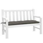 vidaXL Coussin de banc de jardin gris foncé mélangé 120x50x7 cm tissu