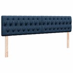 vidaXL Lit ottoman avec matelas et LED bleu 180x200cm tissu