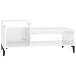 vidaXL Table basse Blanc brillant 100x50x45 cm Bois d'ingénierie