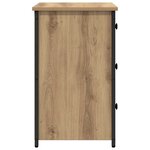 vidaXL Cabinet de chevet avec tiroir 2 Pièces Marron 40 x 36 x 60 cm